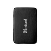 ミニマルモダンモノグラム名白黒 バスマット (正面縦)