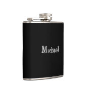 ミニマルモダンモノグラム名白黒 フラスク (右)