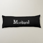 ミニマルモダンモノグラム名白黒 ボディピロー (裏面)