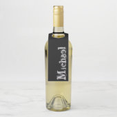 ミニマルモダンモノグラム名白黒 ボトルネックタグ (ボトル)