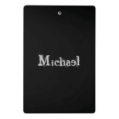 ミニマルモダンモノグラム名白黒 ミニクリップボード (裏面)