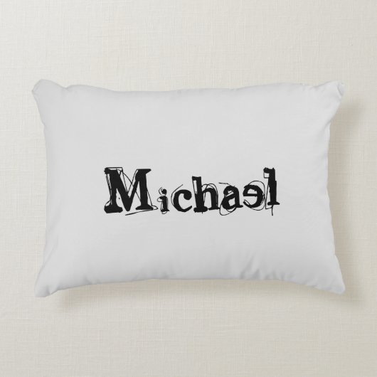 ミニマルモダンモノグラム名 アクセントクッション (正面)