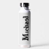 ミニマルモダンモノグラム名 ウォーターボトル (左面)