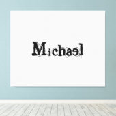 ミニマルモダンモノグラム名 キャンバスプリント (インサイチュ (ウッドフロア))