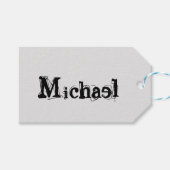 ミニマルモダンモノグラム名 ギフトタグ (正面(横))