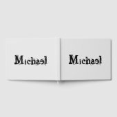 ミニマルモダンモノグラム名 ゲストブック (全面)