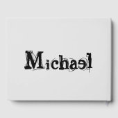 ミニマルモダンモノグラム名 ゲストブック (裏面)