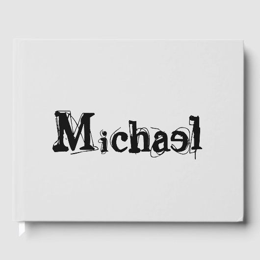 ミニマルモダンモノグラム名 ゲストブック (正面)