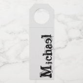 ミニマルモダンモノグラム名 ボトルネックタグ (正面)