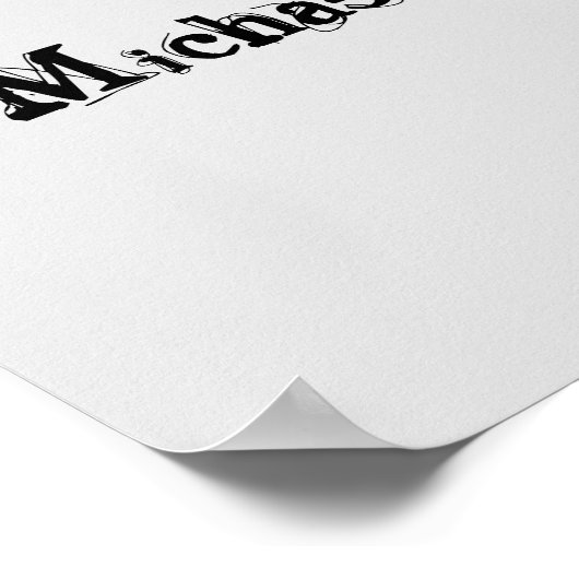 ミニマルモダンモノグラム名 ポスター (角)