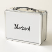 ミニマルモダンモノグラム名 メタルランチボックス (裏面)