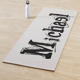 ミニマルモダンモノグラム名 ヨガマット