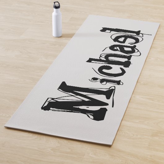 ミニマルモダンモノグラム名 ヨガマット (インサイチュ)
