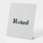 ミニマルモダンモノグラム名 台座サイン (正面)