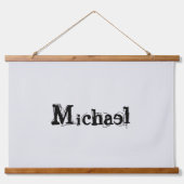 ミニマルモダンモノグラム名 吊り下げ型タペストリー (正面)