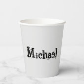 ミニマルモダンモノグラム名 紙コップ (裏面)