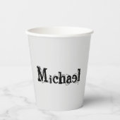 ミニマルモダンモノグラム名 紙コップ (正面)