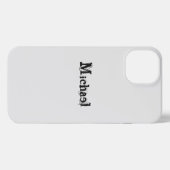 ミニマルモダンモノグラム名 iPhoneケース (裏面横)
