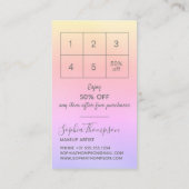 ミニマルモダンラインボーパステル ロイヤリティカード (裏面)