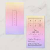 ミニマルモダンラインボーパステル ロイヤリティカード (正面/裏面)