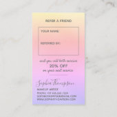 ミニマルモダンラインボーパステル 紹介カード (裏面)