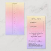 ミニマルモダンラインボーパステル 紹介カード (正面/裏面)