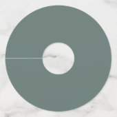 ミニマルモダンラガンス結婚ズワイングラスラベル ワイングラスタグ (裏面)