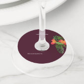 ミニマルモダンラガンス結婚ズワイングラスラベル ワイングラスタグ (クローズアップ)