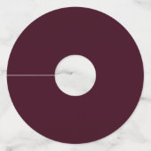 ミニマルモダンラガンス結婚ズワイングラスラベル ワイングラスタグ (裏面)