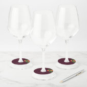 ミニマルモダンラガンス結婚ズワイングラスラベル ワイングラスタグ (セット)