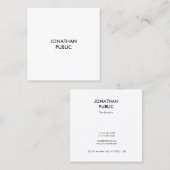 ミニマルモダンラグリーエレガントスムージュプレーン天板 スクエア名刺 (正面/裏面)