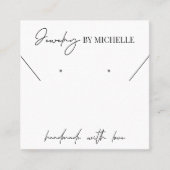 ミニマルモダンラゴイヤリングディスプレイカード スクエア名刺 (正面)