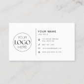 ミニマルモダンラゴソーシャルメディアアイコンQRコード 名刺 (正面)