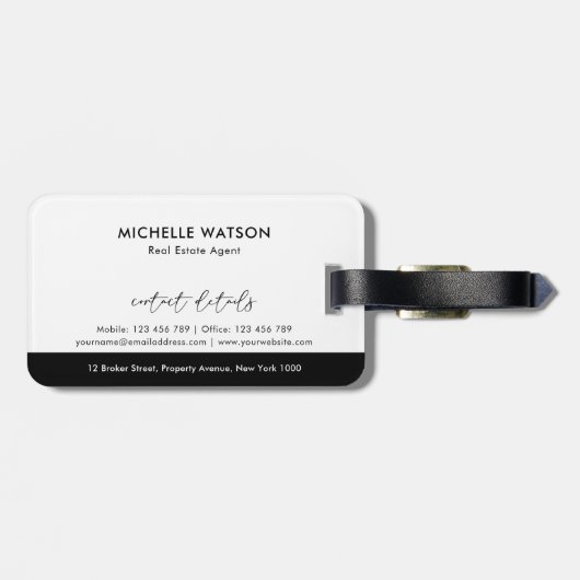 ミニマルモダンラゴ実在エステートAgentの写真 ラゲッジタグ (裏面横)