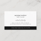 ミニマルモダンラゴ実在エステートAgentの写真 名刺 (裏面)