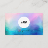 ミニマルモダンラゴQRコーエレガントドまつげ 名刺 (裏面)