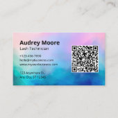 ミニマルモダンラゴQRコーエレガントドまつげ 名刺 (正面)