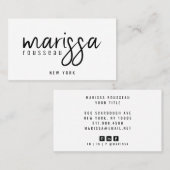 ミニマルモダンラシースクリプト 名刺 (正面/裏面)