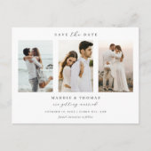 ミニマルモダンラストアーチフォト日付の保存 ポストカード (正面)