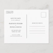 ミニマルモダンラストアーチフォト日付の保存 ポストカード (裏面)