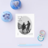 ミニマルモダンラストアーチフォト結婚式招待状 チラシ (シングル)