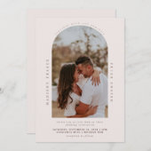 ミニマルモダンラストアー結婚チ写真 招待状 (正面/裏面)