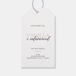 ミニマルモダンラストキャンドルラベル ギフトタグ