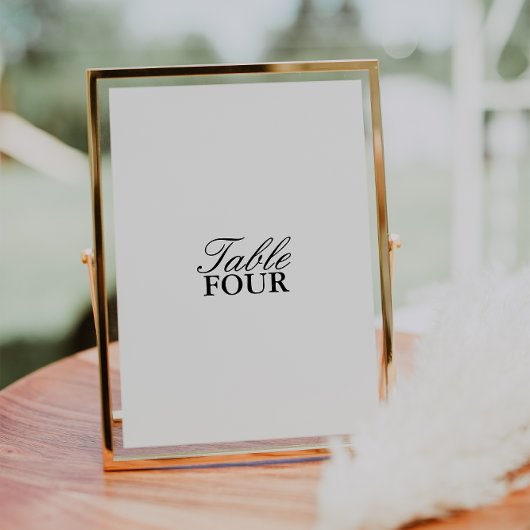 ミニマルモダンラストスク結婚リプトのテーブル番号 招待状