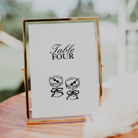 ミニマルモダンラストスク結婚リプトのテーブル番号 招待状