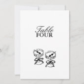 ミニマルモダンラストスク結婚リプトのテーブル番号 招待状 (正面)