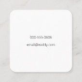 ミニマルモダンラックススクパーソナライズされたリプト名 スクエア名刺 (裏面)