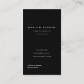 ミニマルモダンラッシュエクステンション白黒 名刺 (裏面)