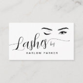 ミニマルモダンラッシュエクステンション白黒 名刺 (正面)