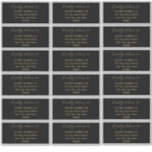 ミニマルモダンラッ結婚クのゲストアドレス シール (正面)